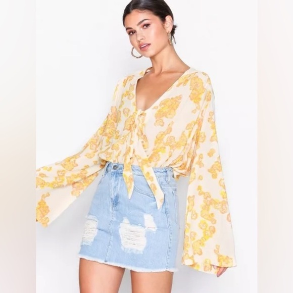 Free People Forties Feels Bodysuit in Ivory Combo - Picture 4 of 15